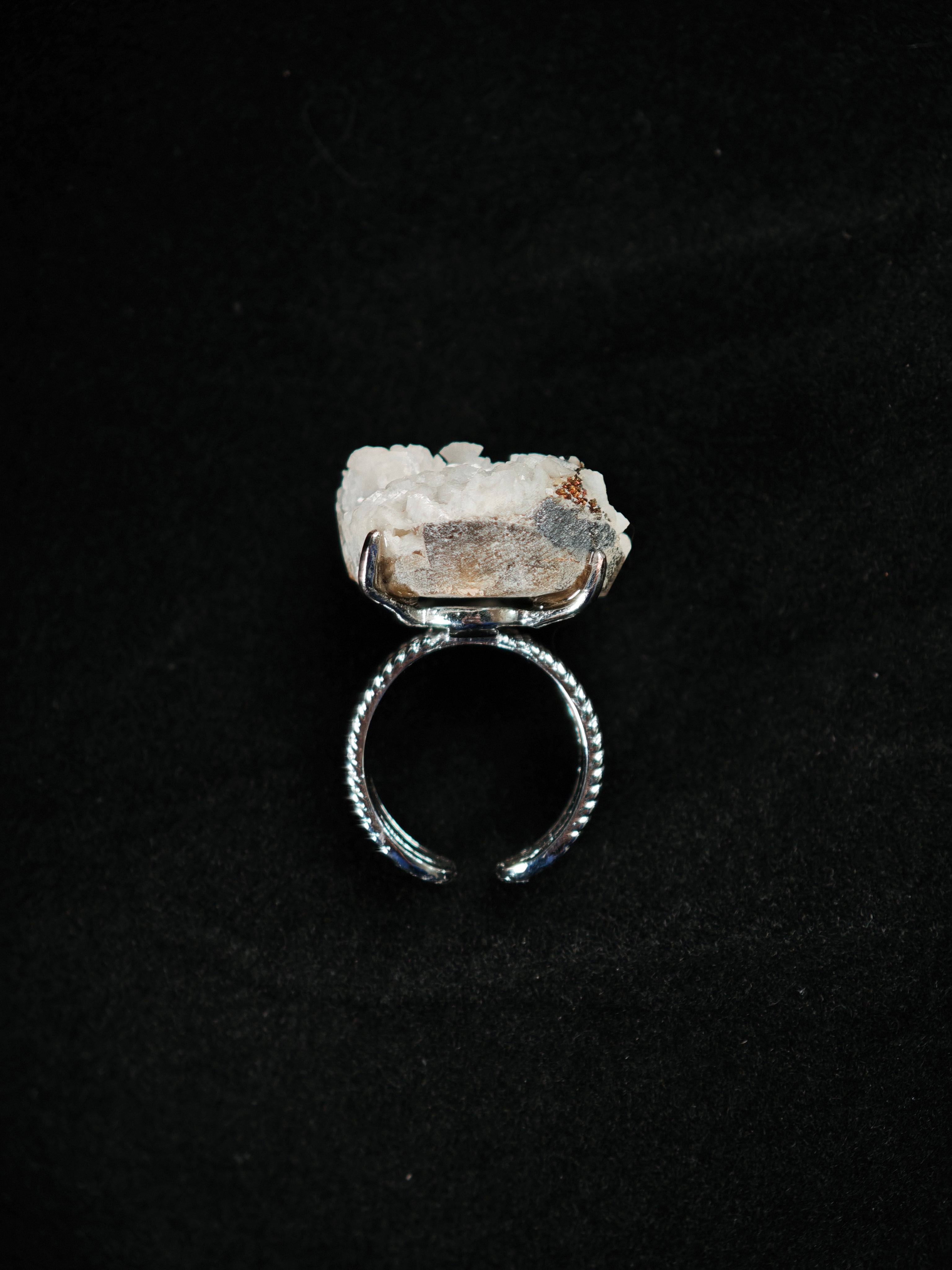 Dolomite Adjustable Ring - Natural Mineral - Solo Collection -002