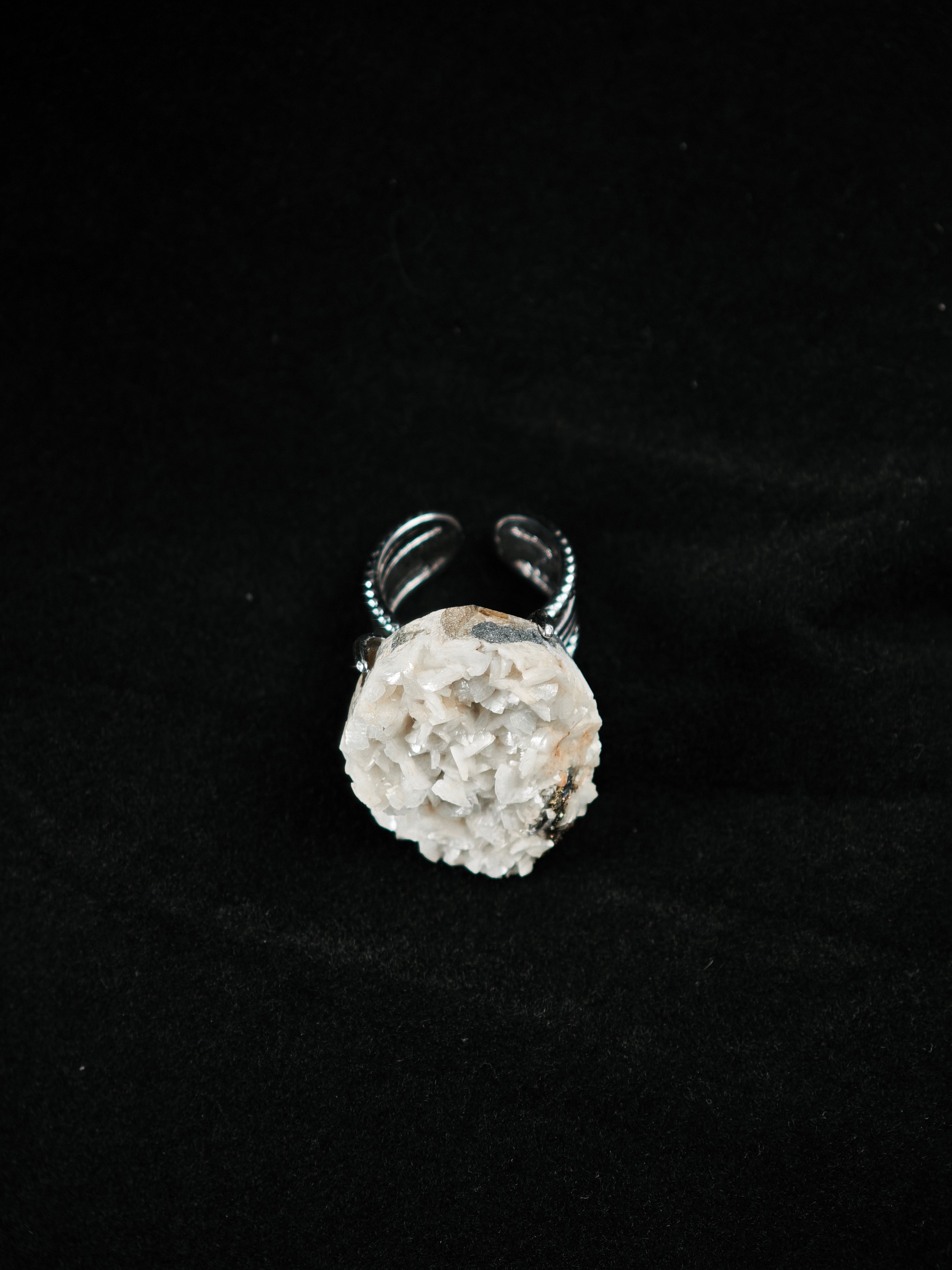 Dolomite Adjustable Ring - Natural Mineral - Solo Collection -002