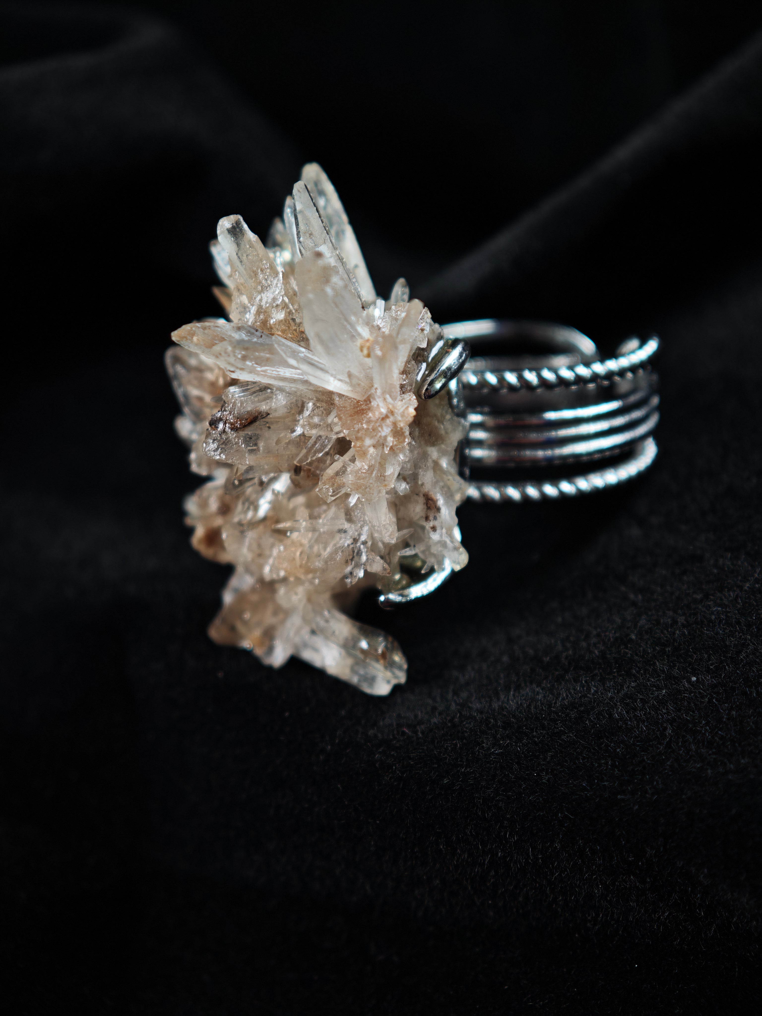 Creedite Adjustable Ring - Natural Mineral - Solo Collection -008