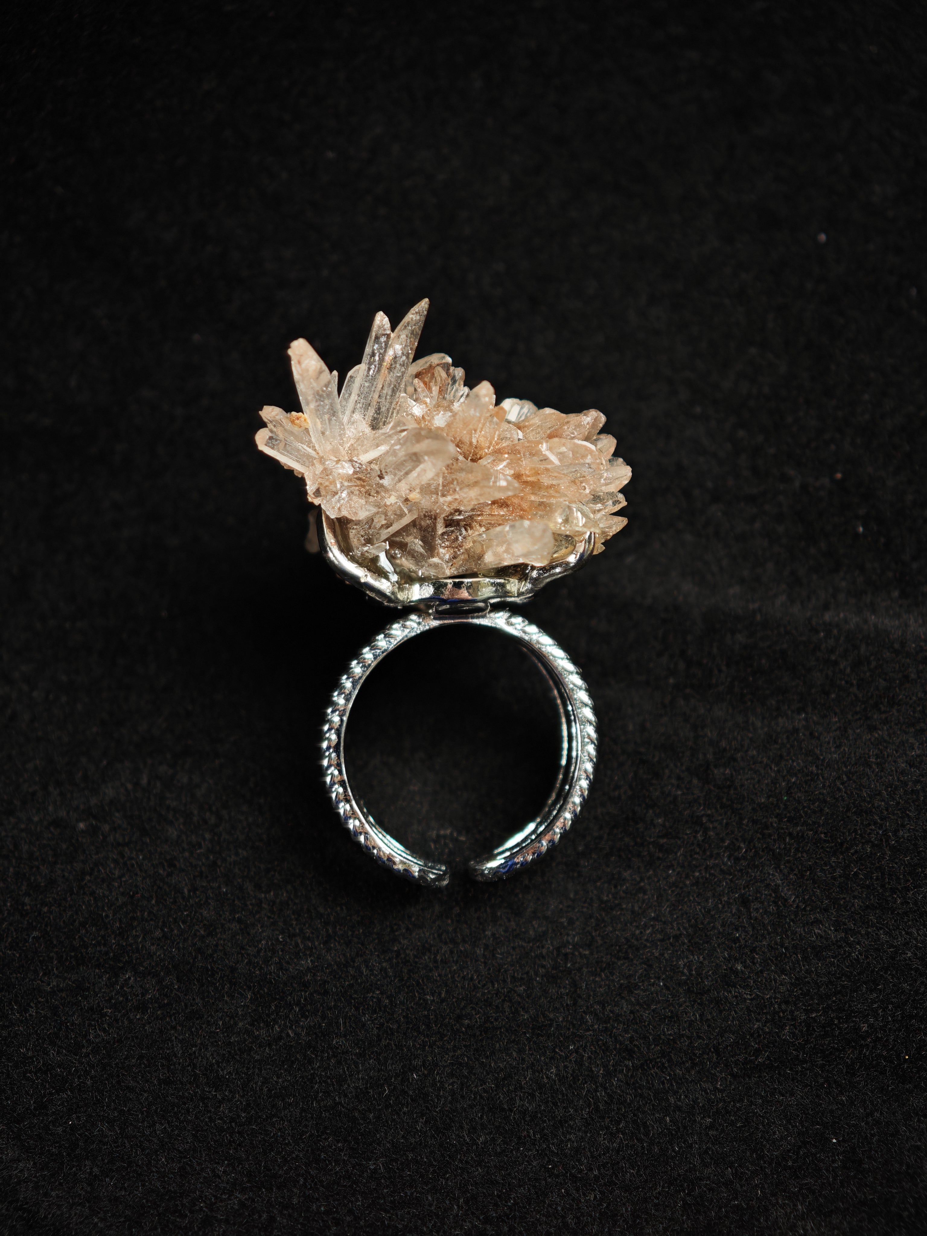 Creedite Adjustable Ring - Natural Mineral - Solo Collection -008