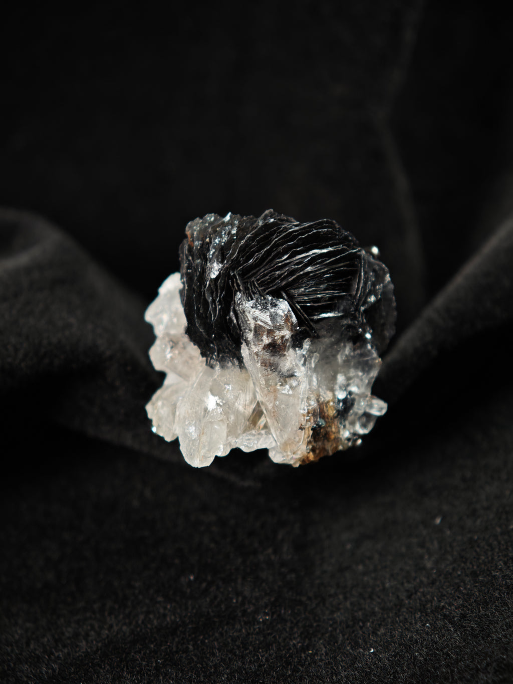 Specular&Crystal Adjustable Ring - Natural Mineral - Solo Collection -009