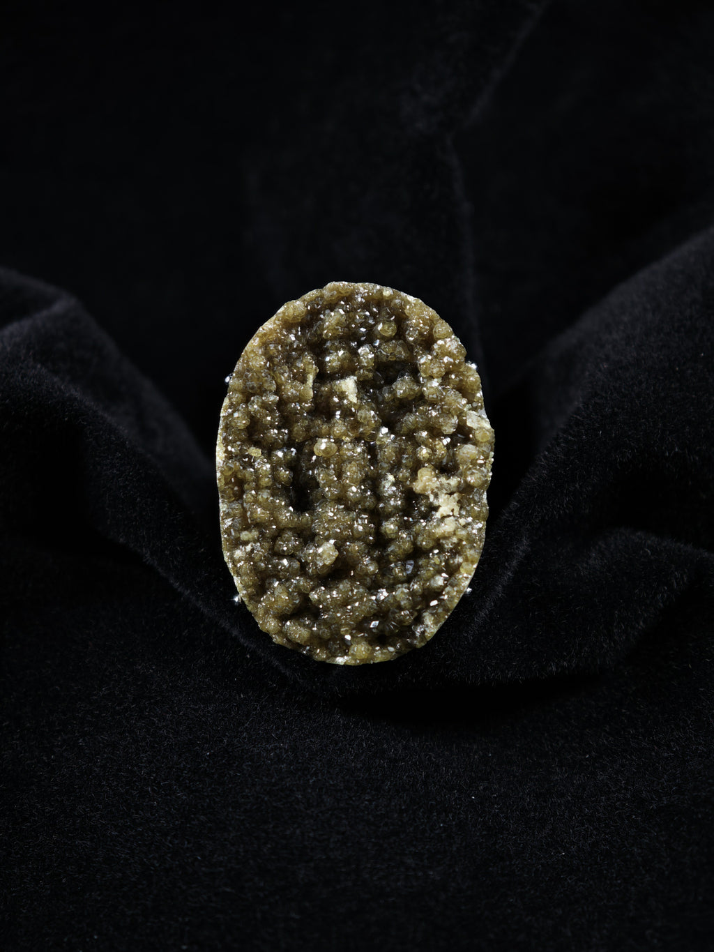 Andradite Adjustable Ring - Natural Mineral - Solo Collection -023