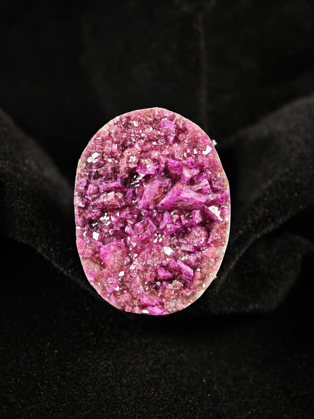 Cobaltoan Calcite Adjustable Ring - Natural Mineral - Solo Collection -028