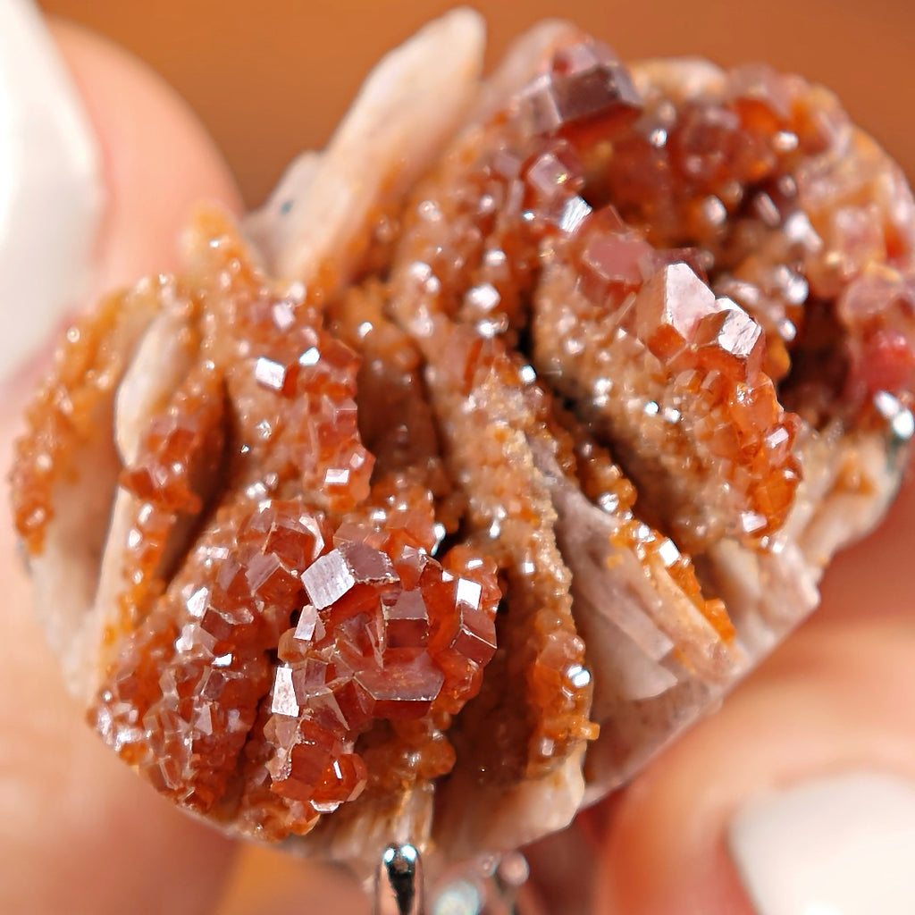 Raw Vanadinite Adjustable Ring – Natural Mineral Stone Ring, Handmade One of a Kind Jewelry-011