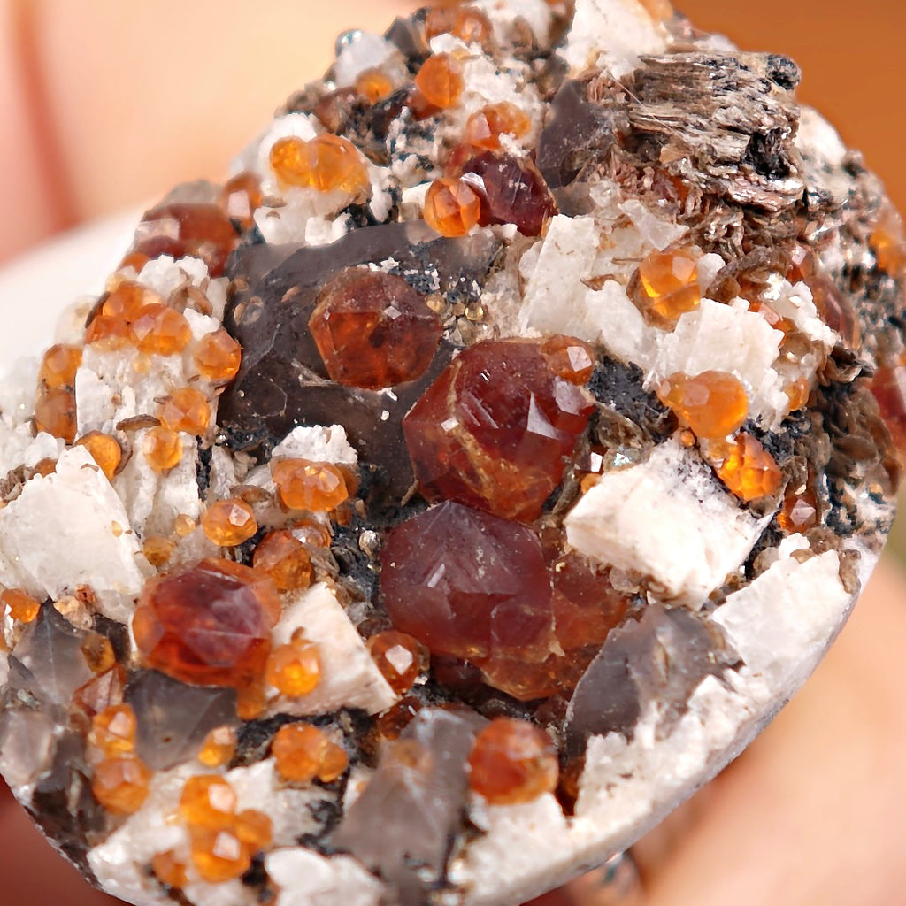 Raw Garnet Adjustable Ring – Natural Mineral Stone Ring, Handmade One of a Kind Jewelry-024