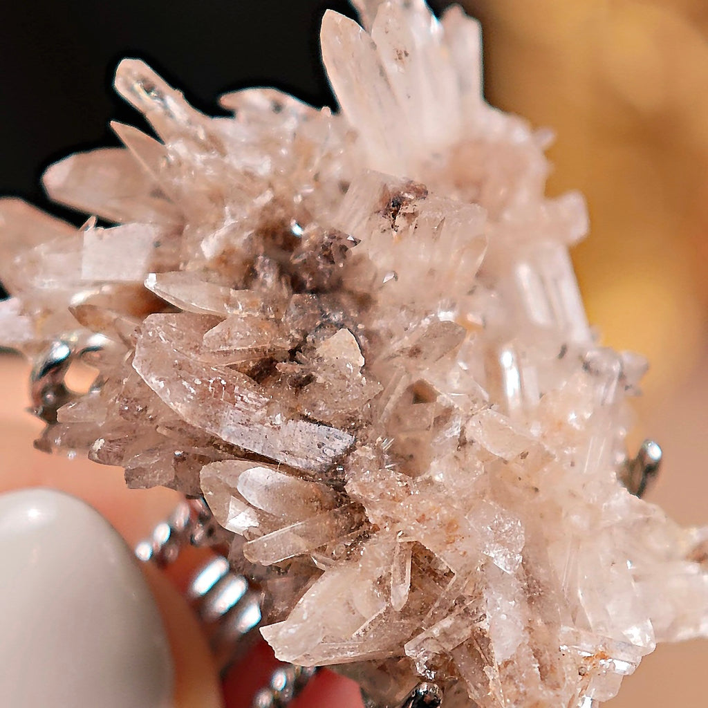 Raw Creedite Adjustable Ring – Natural Mineral Stone Ring, Handmade One of a Kind Jewelry-008