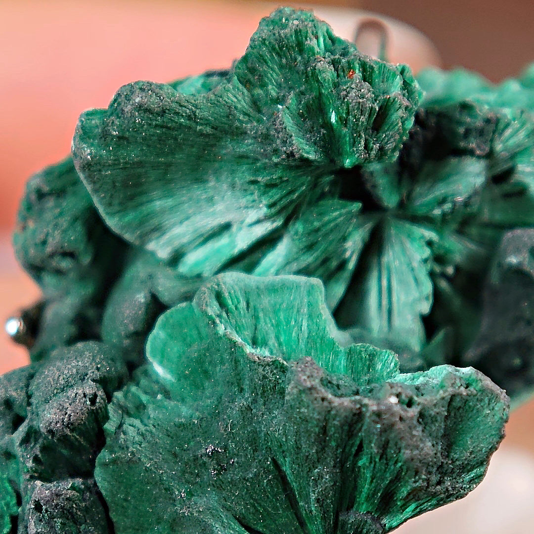 Raw Malachite Adjustable Ring – Natural Mineral Stone Ring, Handmade One of a Kind Jewelry-001