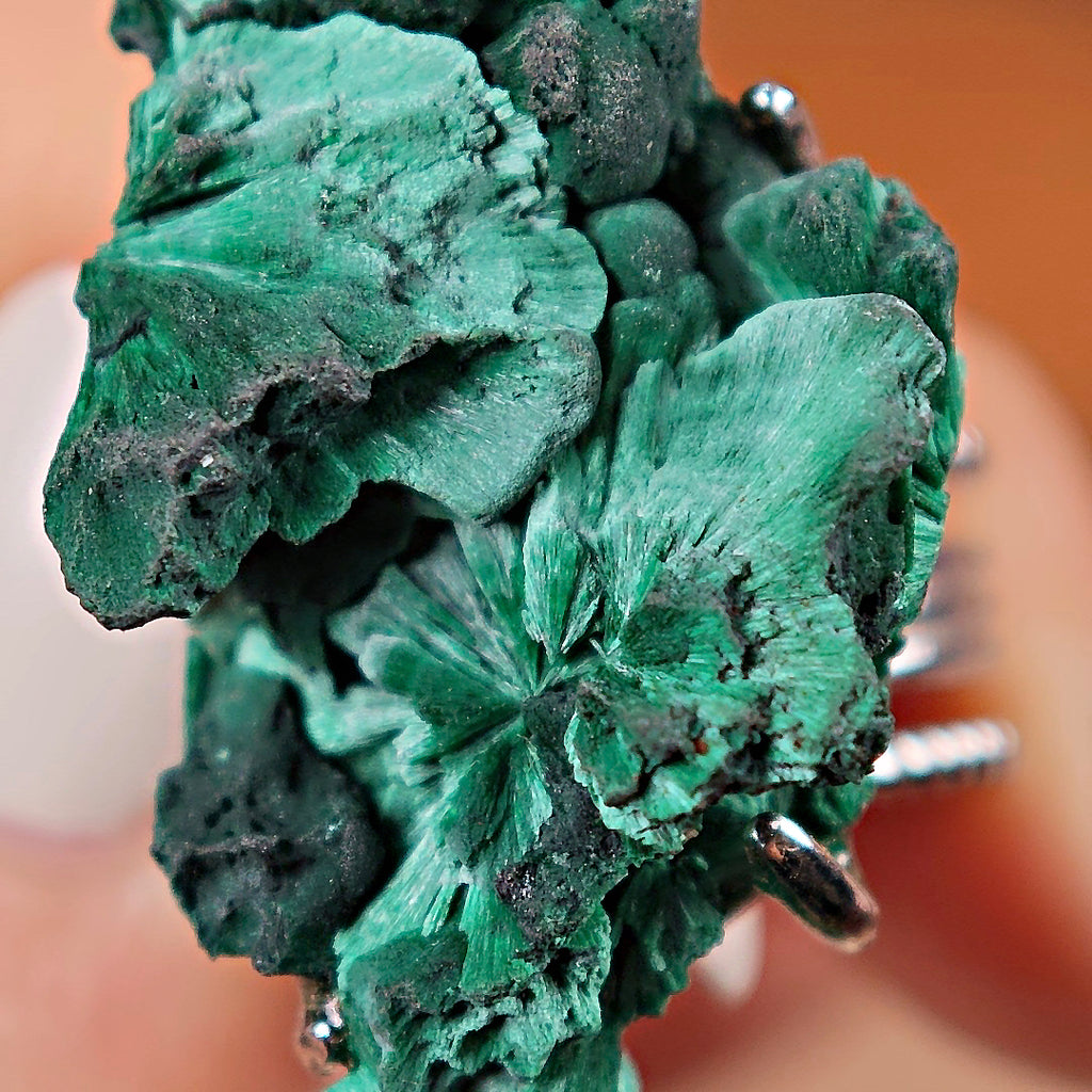 Raw Malachite Adjustable Ring – Natural Mineral Stone Ring, Handmade One of a Kind Jewelry-001