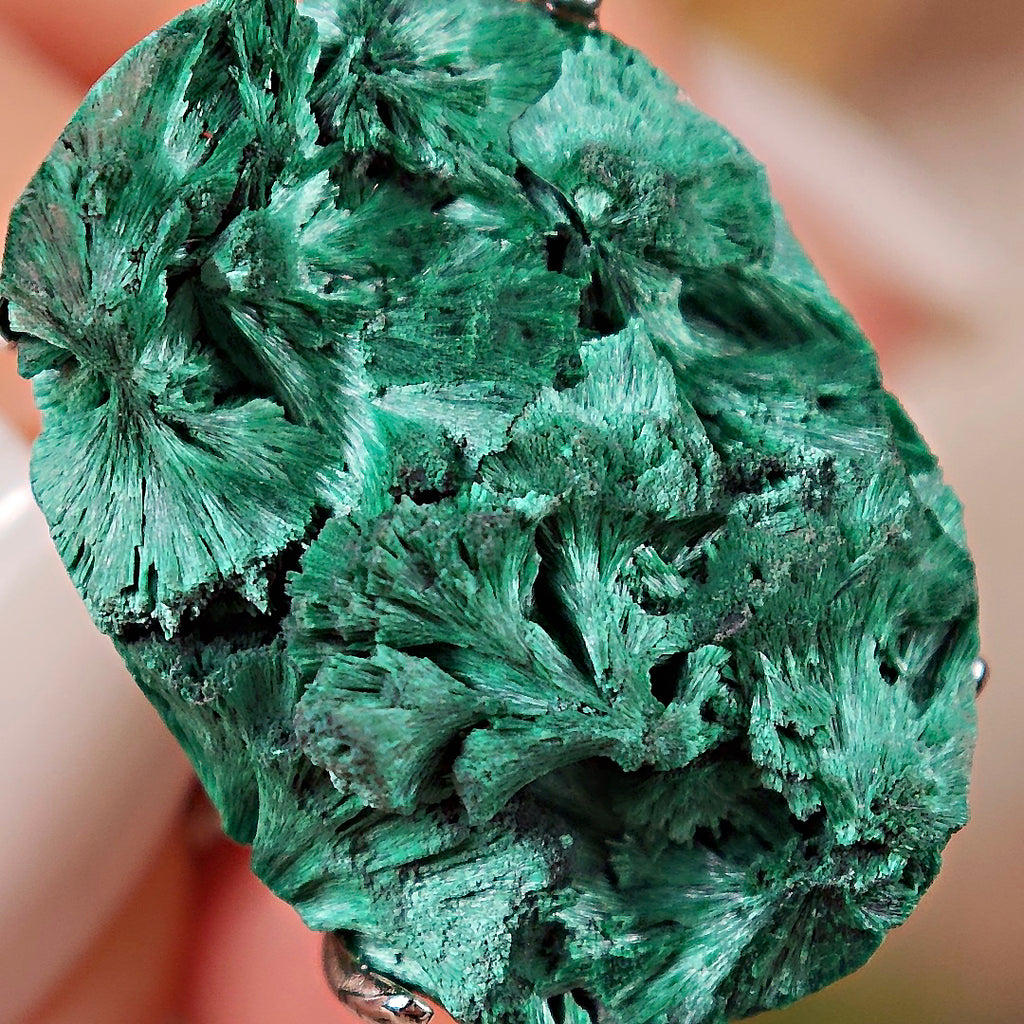 Raw Malachite Adjustable Ring – Natural Mineral Stone Ring, Handmade One of a Kind Jewelry-036