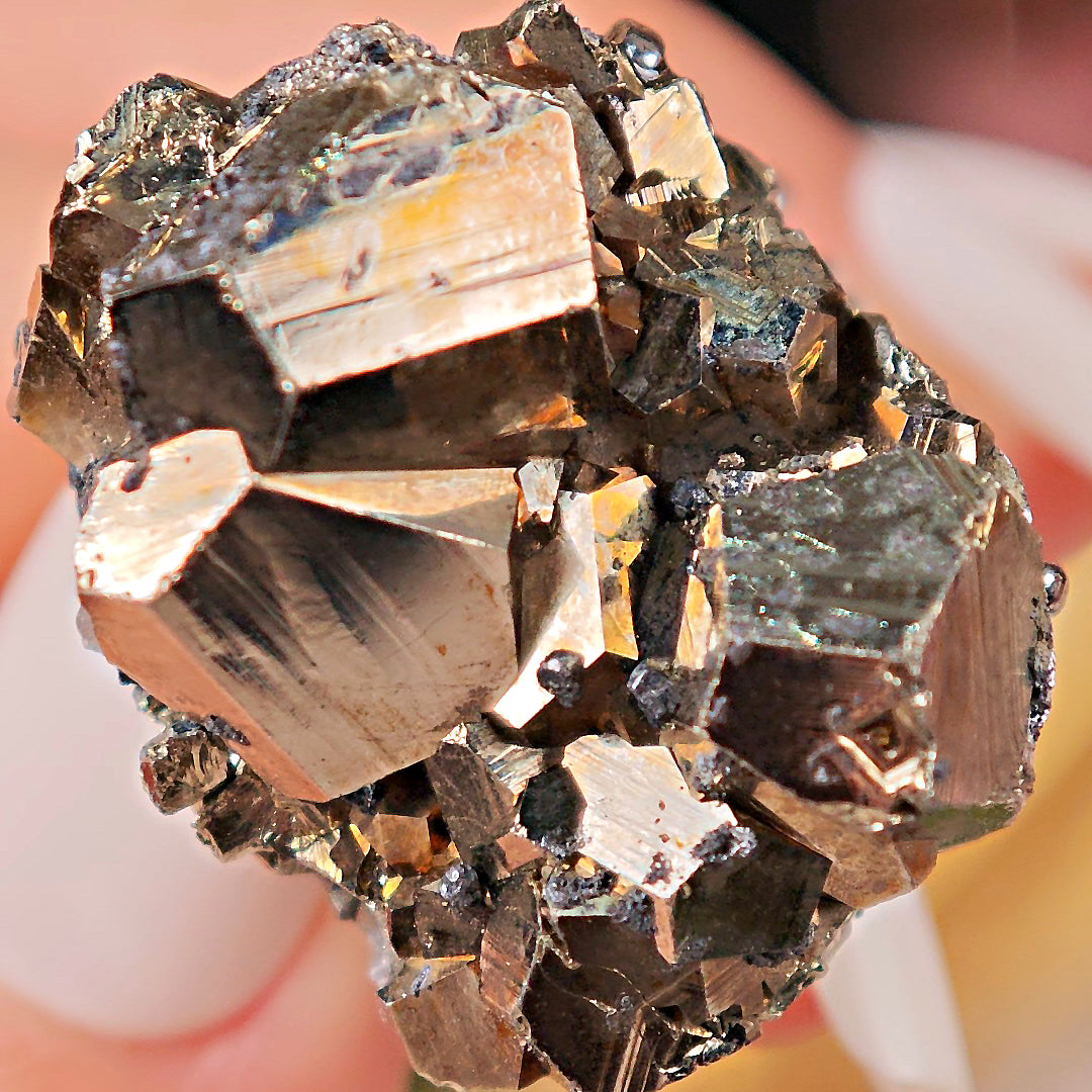 Raw Chalcopyrite Adjustable Ring – Natural Mineral Stone Ring, Handmade One of a Kind Jewelry-043