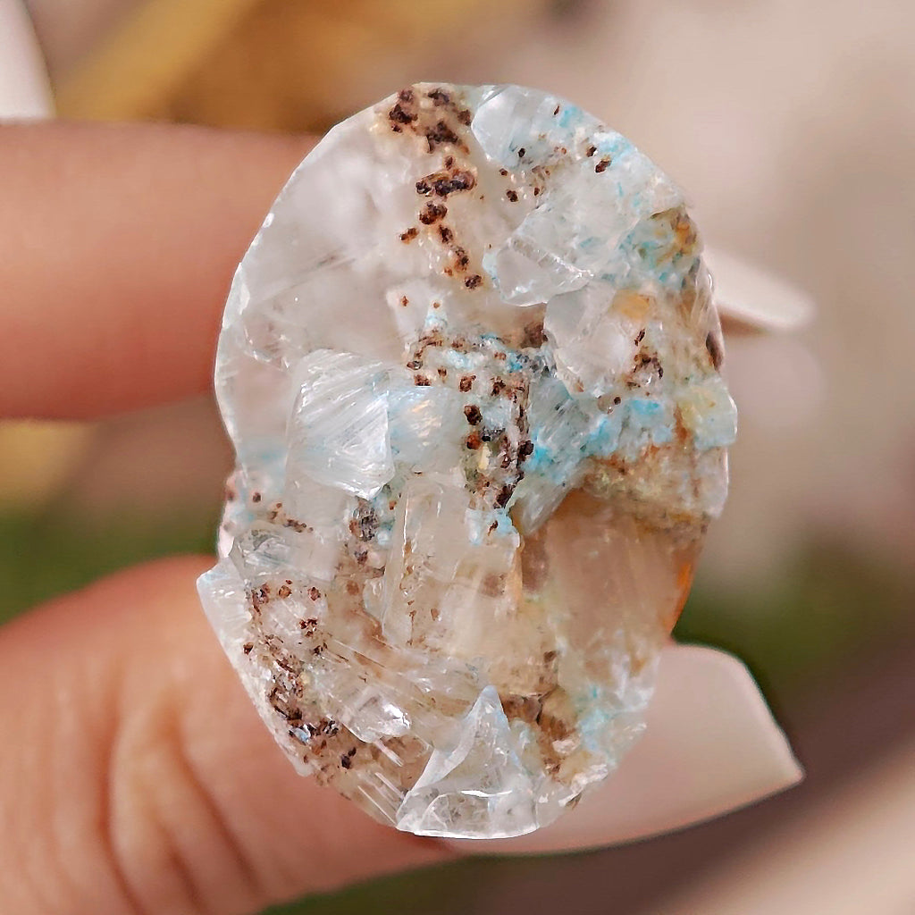 Raw Gibbsite Adjustable Ring – Natural Mineral Stone Ring, Handmade One of a Kind Jewelry-065