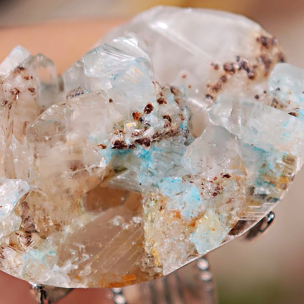 Raw Gibbsite Adjustable Ring – Natural Mineral Stone Ring, Handmade One of a Kind Jewelry-065