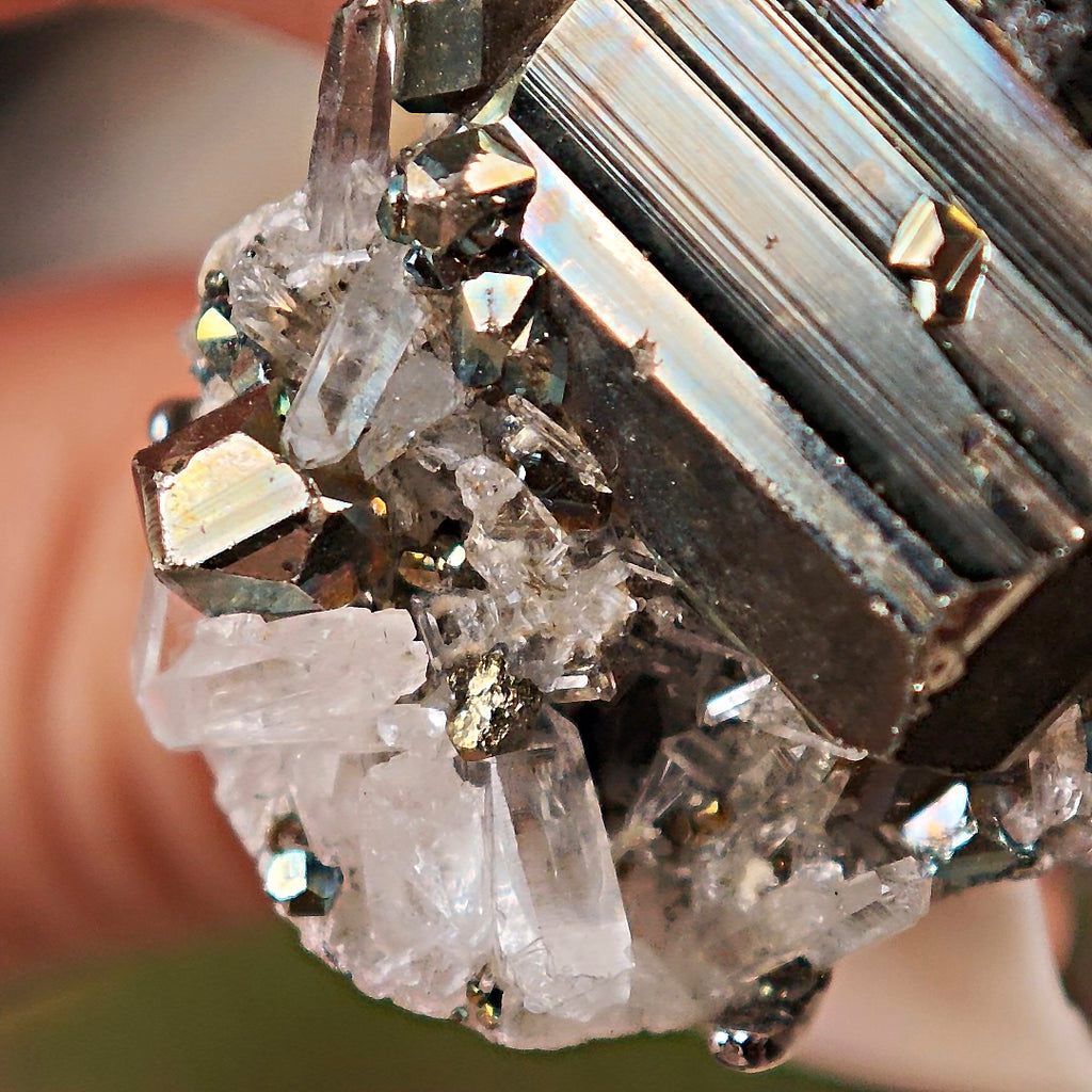 Raw Chalcopyrite Adjustable Ring – Natural Mineral Stone Ring, Handmade One of a Kind Jewelry-070