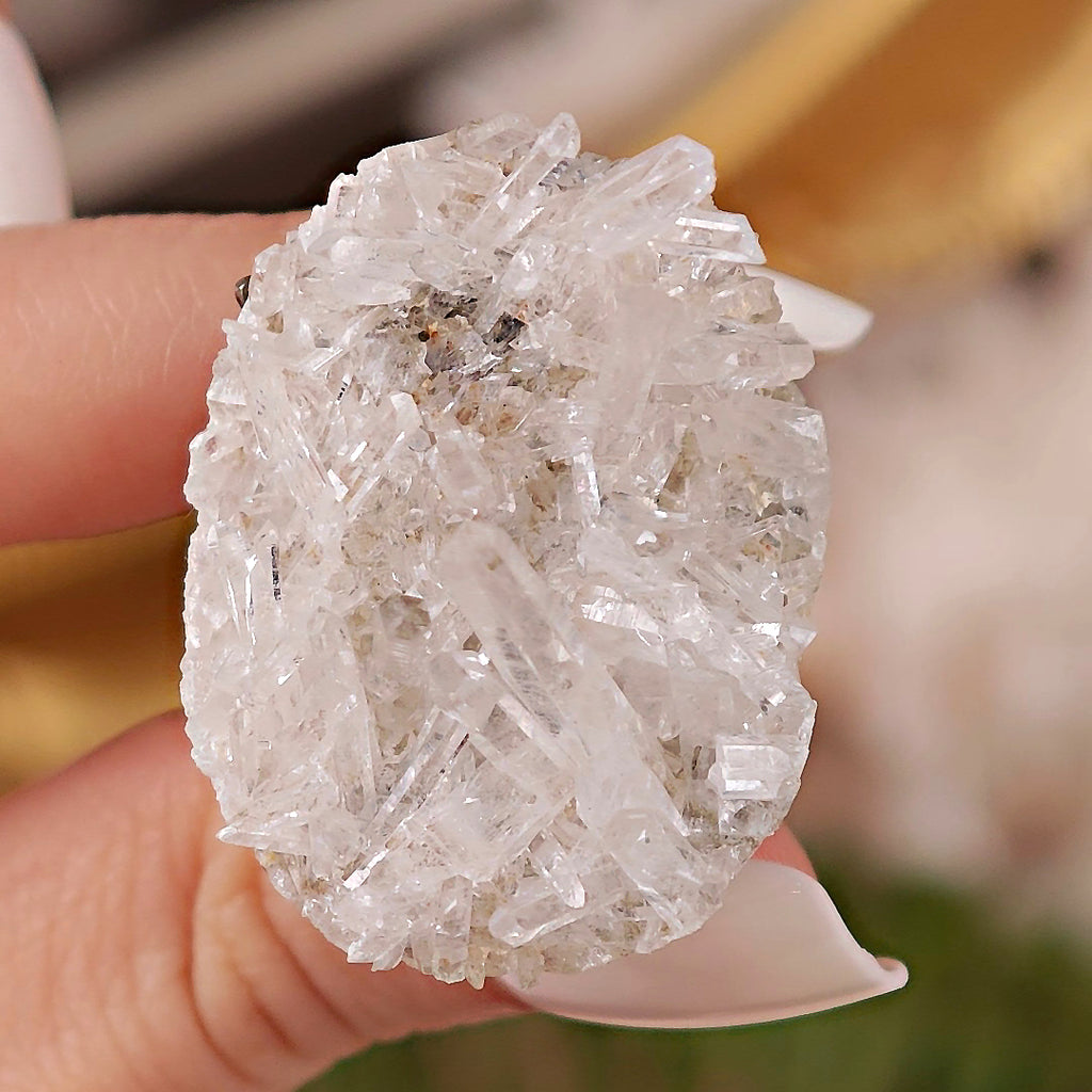 Raw White Crystal Adjustable Ring – Natural Mineral Stone Ring, Handmade One of a Kind Jewelry-078