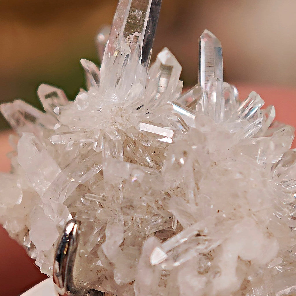 Raw White Crystal Adjustable Ring – Natural Mineral Stone Ring, Handmade One of a Kind Jewelry-080